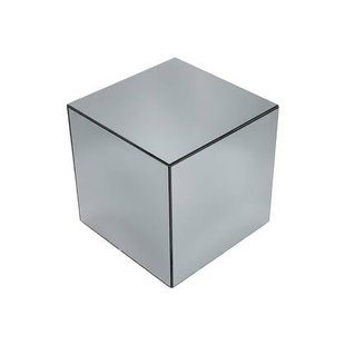 sweeek - Bijzettafel kubus spiegelglas 30cm