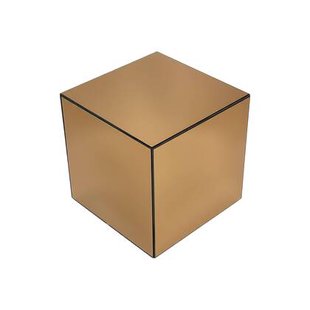 sweeek - Bijzettafel kubus spiegelglas 30cm