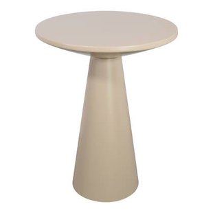 LOFT42 Bijzettafel Ferry trompetvoet - Metaal - Beige - 60x44
