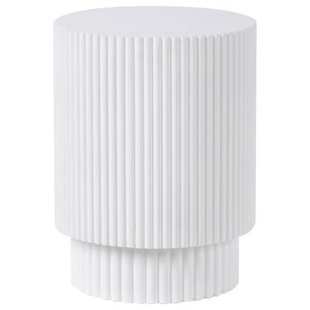 Beliani - BICCARI - Bijzettafel - Wit - Lichtbeton