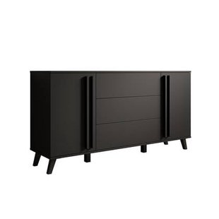 Meubella - Hydra - Dressoir - Zwart - 150x40x78 cm