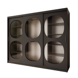 Meubella - Kledingkast Bravanti - Zwart - 250 cm