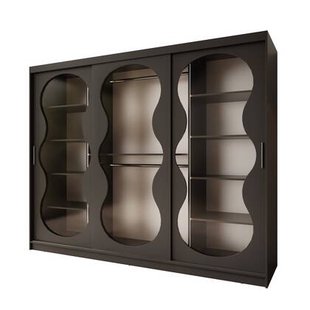 Meubella - Kledingkast Bunaro - Zwart - 250 cm