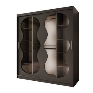 Meubella - Kledingkast Bunaro - Zwart - 180 cm