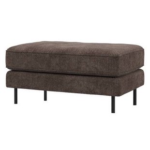 WOOOD Rodeo Hocker Op Poten - Ribstof - Bruin - 45x84x54