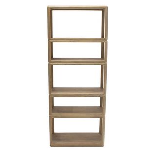 Giga Meubel - Boekenkast Naturel Mangohout - 80x40x200cm - Noëlle