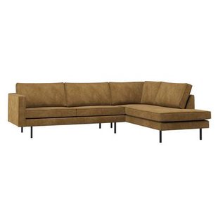 WOOOD Rodeo Hoekbank Rechts - Ribstof - Honinggeel - 85x266x213