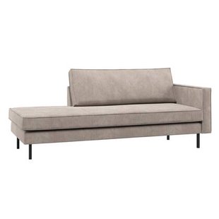 WOOOD Rodeo Daybed Rechts - Ribstof - Donkerzand - 85x203x86