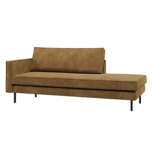 WOOOD Rodeo Daybed Links - Ribstof - Honinggeel - 85x203x86