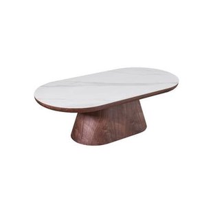 Giga Meubel - Salontafel Alba Walnoot Keramisch 120cm Ovaal