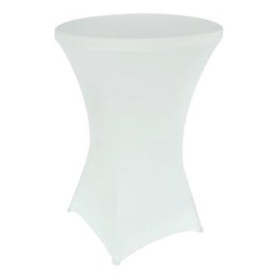 Giga Meubel - Statafelrok Wit 80cm - Polyester - Mike