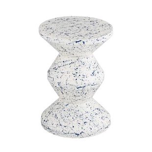 sweeek - Bijzettafel, nachtkastje van geëmailleerd staal, gevlekt