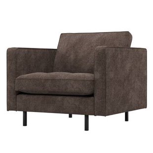 WOOOD Rodeo Classic Fauteuil - Ribstof - Bruin - 83x98x88