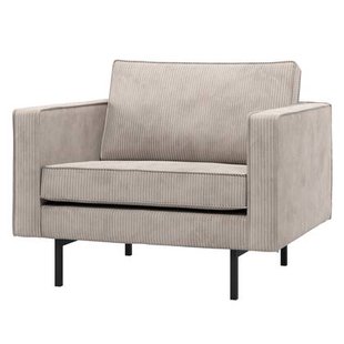 WOOOD Rodeo Fauteuil - Ribstof - Ecru - 83x98x88