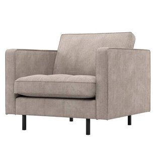WOOOD Rodeo Classic Fauteuil - Ribstof - Donkerzand - 83x98x88