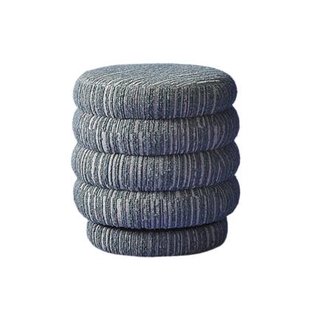 Signature - Draaipoef BIBENDUM - L46 cm - Groene stof