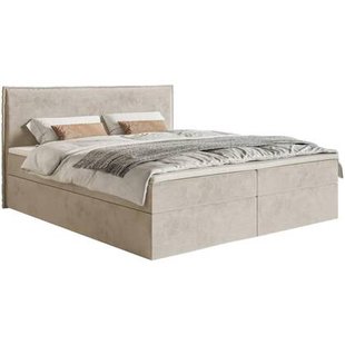 NADUVI Collection Boxspring Esmay velvet met opbergruimte en topper