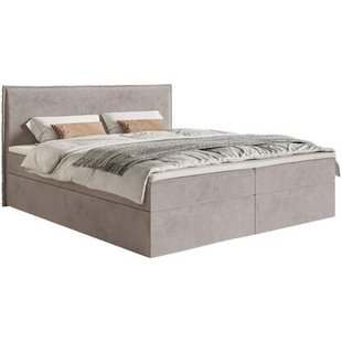NADUVI Collection Boxspring Esmay velvet met opbergruimte en topper