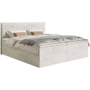 NADUVI Collection Boxspring Esmay velvet met opbergruimte en topper