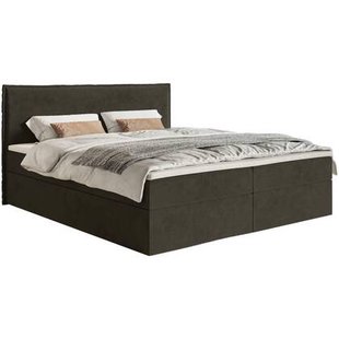 NADUVI Collection Boxspring Esmay velvet met opbergruimte en topper