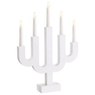 Beliani - BJORKAN - LED kandelaar - Wit - MDF