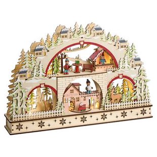 Beliani - SELURA - LED kerstdecoratie - Lichtbruin - Multiplex