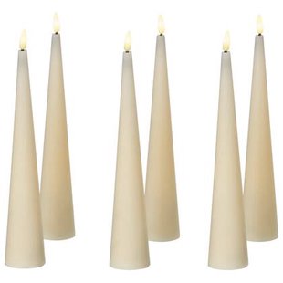 Beliani - AURUM - LED kaars set van 6 - Gebroken wit - Paraffine