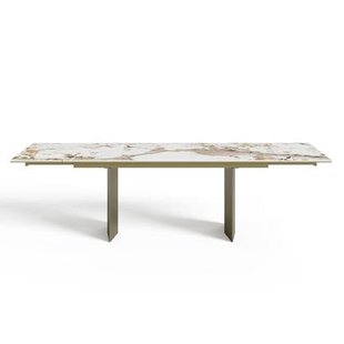 Uitschuifbare tafel 8-10 personen pandora en gouden poten 180cm