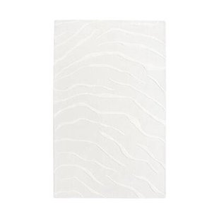 Off-white rechthoekig tapijt van wol en viscose 160x230cm