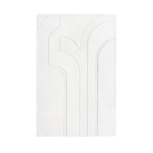 Rechthoekig wollen tapijt 200x300cm gebroken wit