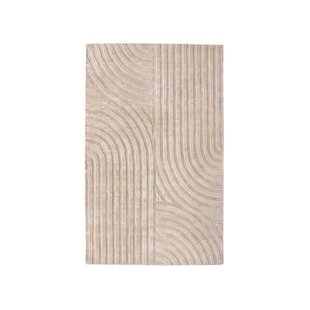 Rechthoekig beige viscose tapijt 160x230cm