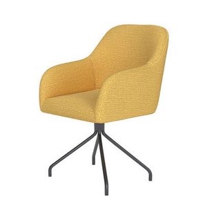 Puur Joanne draaistoel metaal spider - okergeel