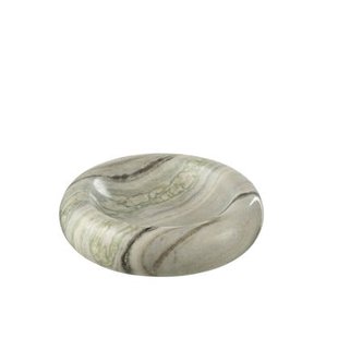 J-Line schaal Marmer - steen - zwart|grijs - small