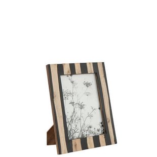 J-Line fotolijst - hout - zwart|goud - large