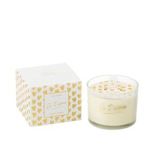 J-Line geurkaars Je T&apos;aime - goud - small - 30U