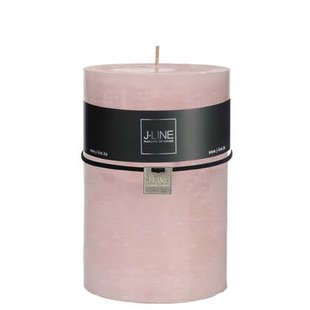 J-Line cilinderkaars - poederroze - 120U - XL- 6 stuks