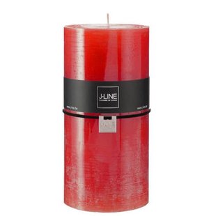 J-Line cilinderkaars - rood - XXL - 150U - 6 stuks