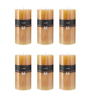 J-Line cilinderkaars - oker - XXL - 150U - 6 stuks