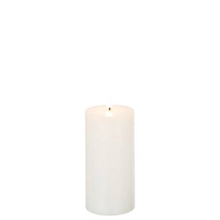 J-Line kaars - wit - medium - LED lichtjes