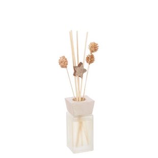 J-Line geurolie + stokjes + droogbloemenen - Vanille Zwarte