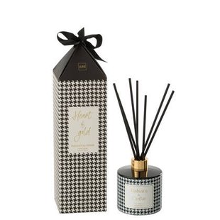 J-Line geurolie + stokjes Heart - wit|zwart