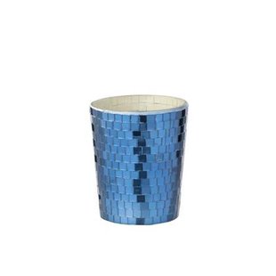 J-Line geurkaars Spiegel - glas - blauw