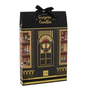 J-Line geurkaars Surprise Window - zwart|mix - 12 candles