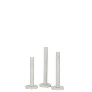 J-Line kaarshouder Marmer - steen - wit - 3 stuks