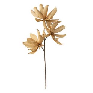 J-Line bloem 3 koppen Eva - kunststof - naturel