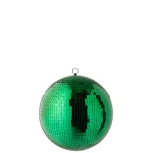 J-Line decoratie Discobal Spiegel - smaragdgroen - medium