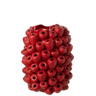 J-Line vaas Berry - keramiek - rood