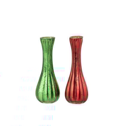 J-Line vaas Soli - goud|groen - large - assortiment van 2