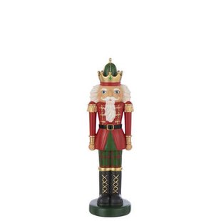 J-Line figuur Notenkraker Op Voet - polyresin - kerstrood|do