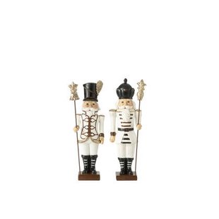 J-Line figuur Notenkraker - polyresin - mix - medium - 2 stu